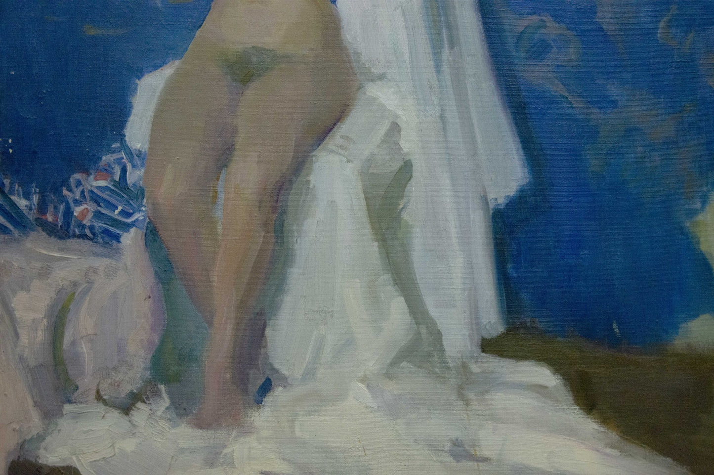 Oil painting Portrait of a naked girl Bozhi Mikhail Mikhailovich