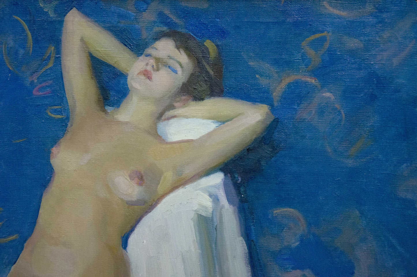 Oil painting Portrait of a naked girl Bozhi Mikhail Mikhailovich