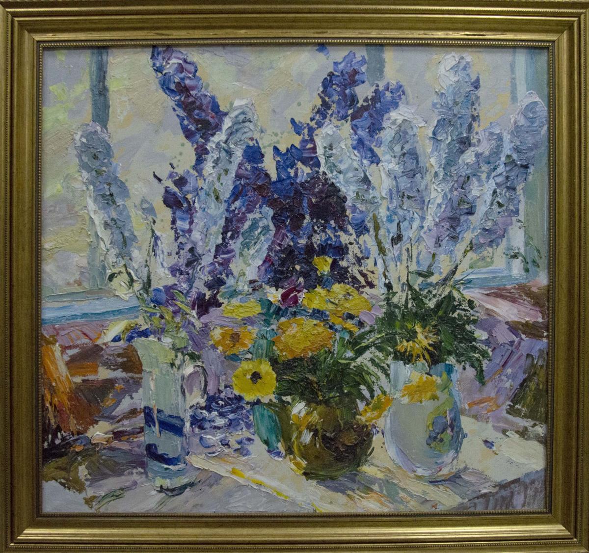 Oil painting Flowers in the room Sergey Shapovalov