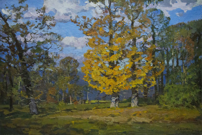 Oil painting A park Khodchenko Lev Pavlovich