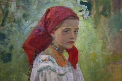 Oil painting Portrait of a girl Kotska Andrey Andreevich