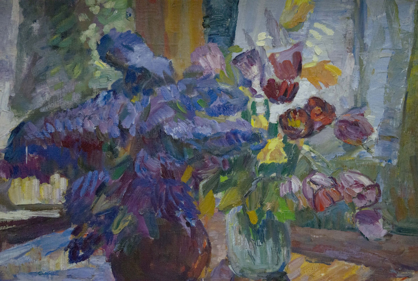 Oil painting Flowers by the window Tkachenko Andrey Zinovievich