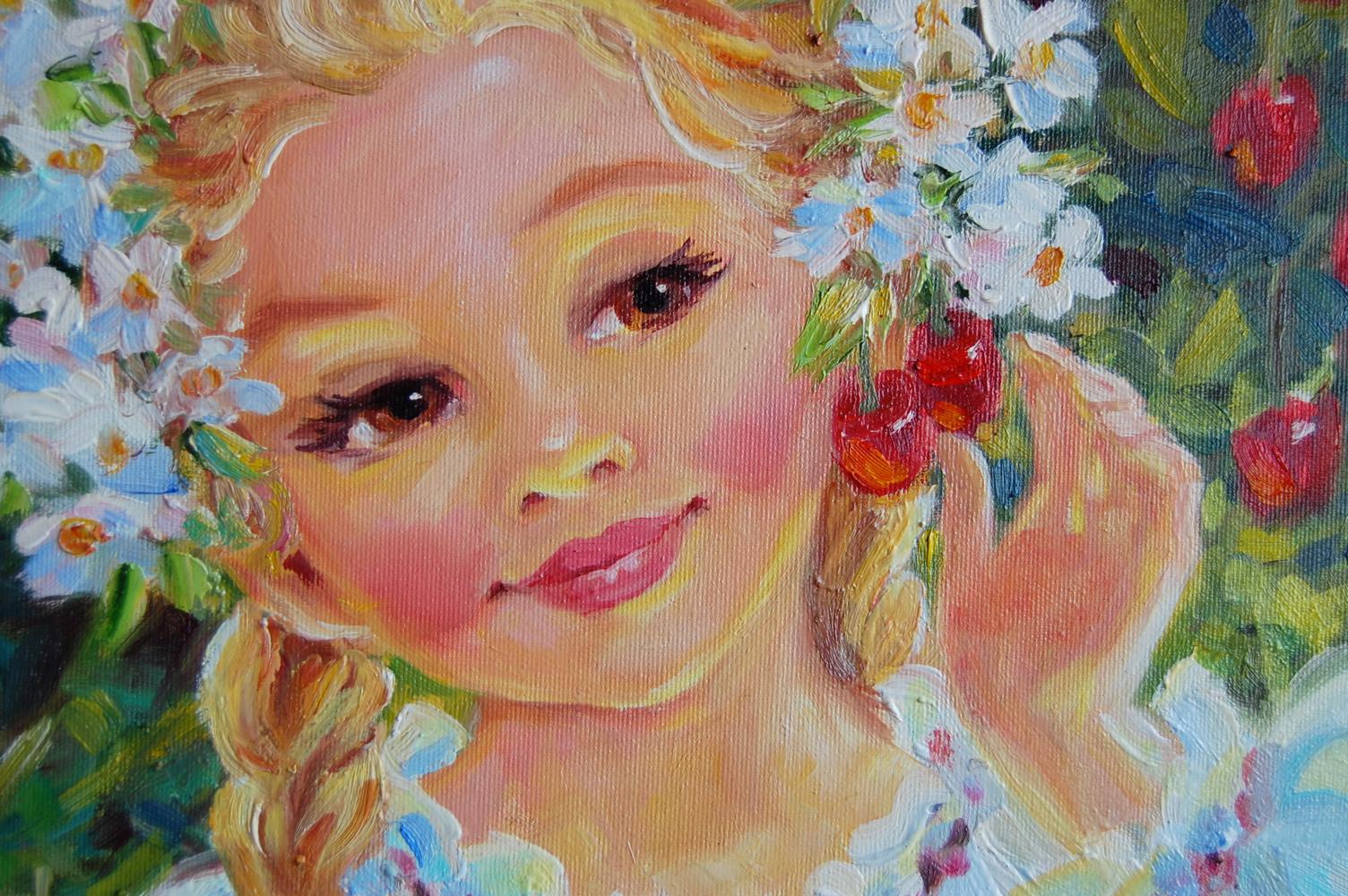Olga Artim's oil painting "Cherry Dumplings"