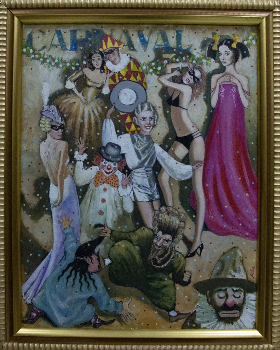 Oil painting Carnival Vladimir Nikolaevich Miller