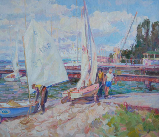 Oil painting At the Yacht Club Artim Dmitry