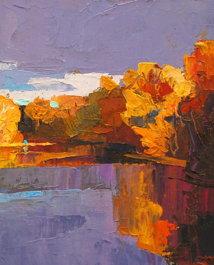 Oil painting Autumn on Psli Egor Shvachunov