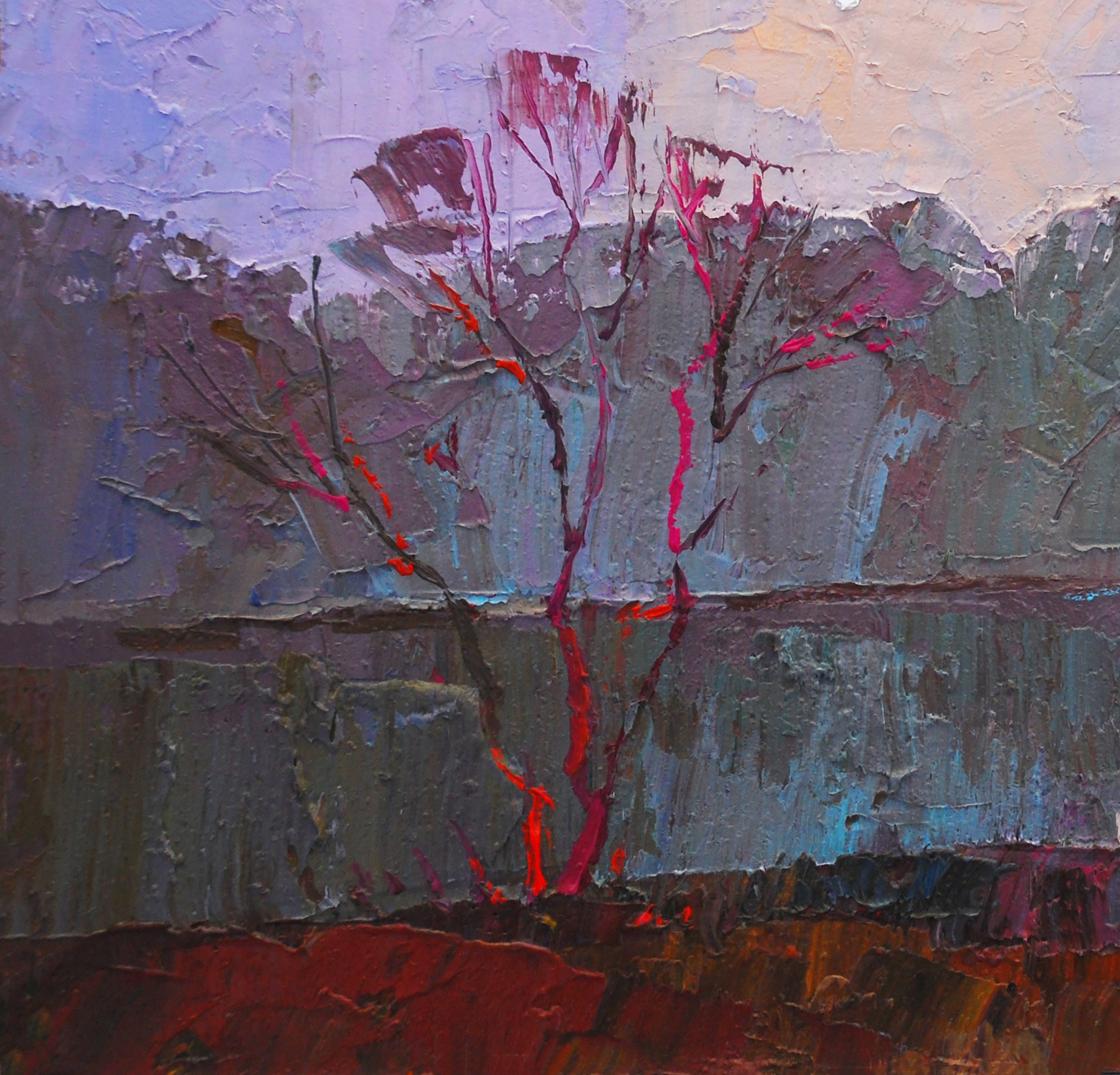 Oil painting Cold autumn Egor Shvachunov