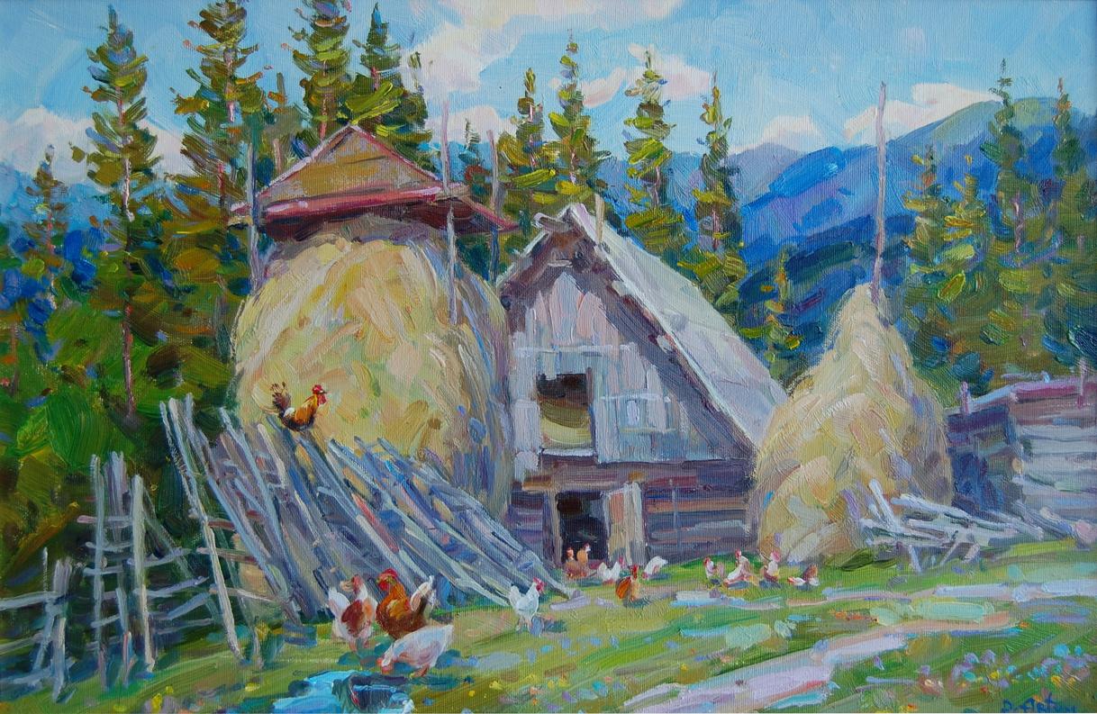Oil painting After rain. Carpathians Artim Dmitry