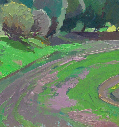 Oil painting Spring on Obolon Egor Shvachunov
