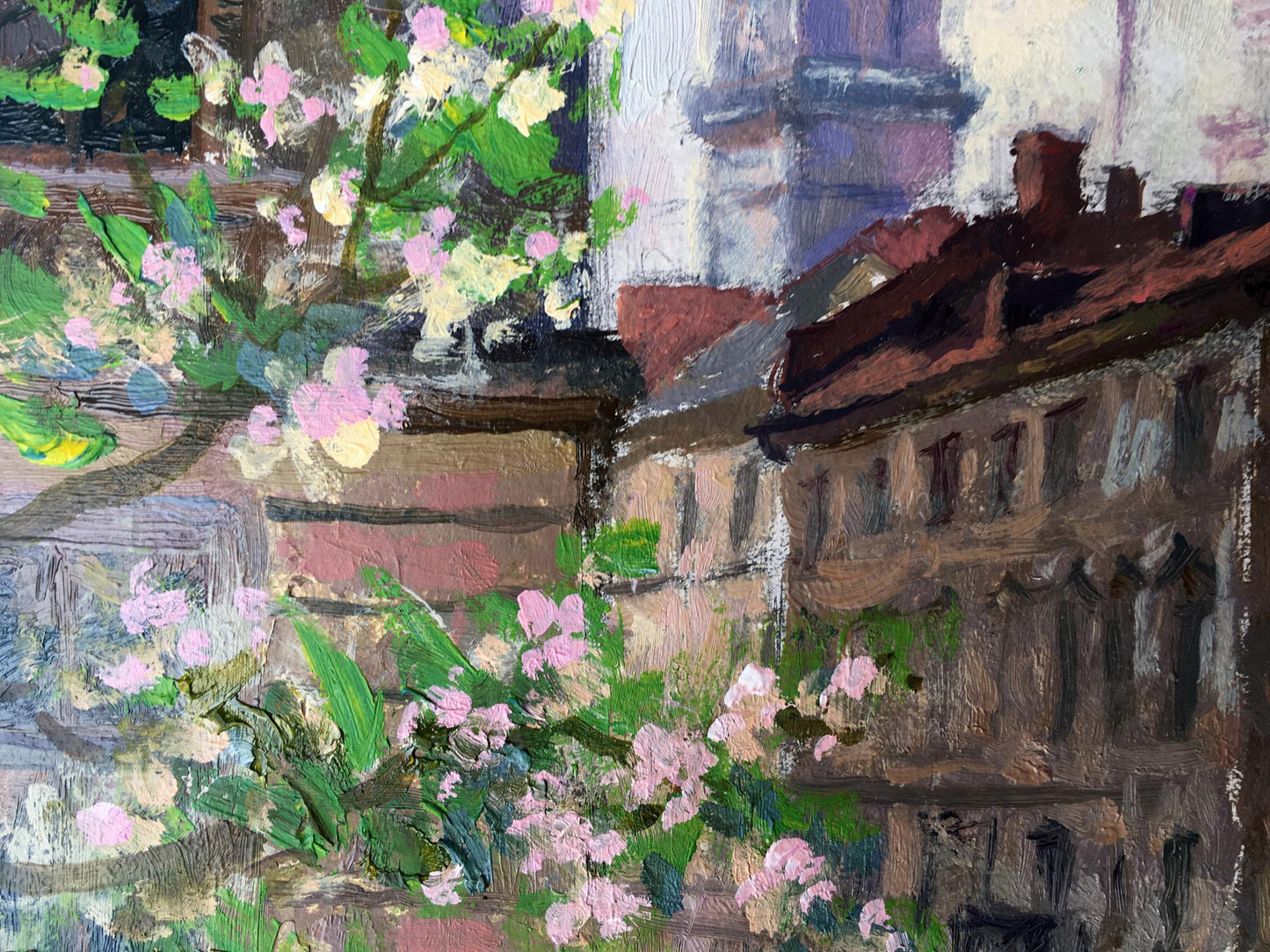 Oil painting Lviv landscape Batrakov Vladimir Grigorievich