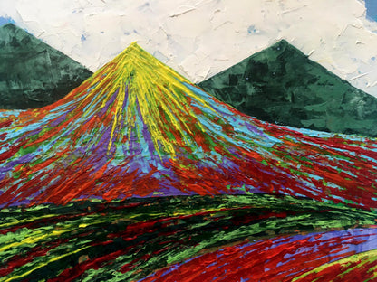 Oil painting Great Peak Mountains V. Zadorozhnya