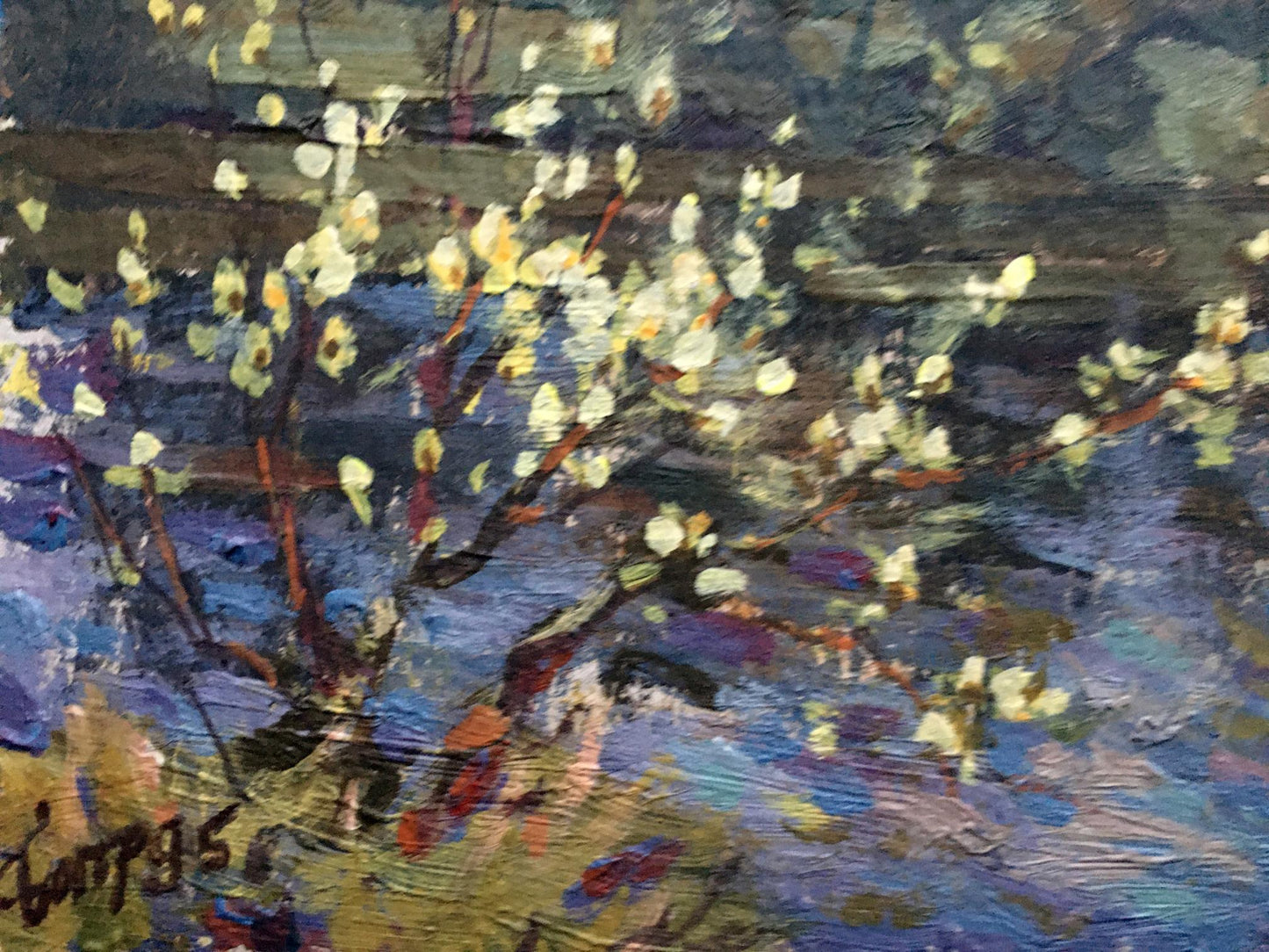Oil painting Spring motif Batrakov Vladimir Grigorievich