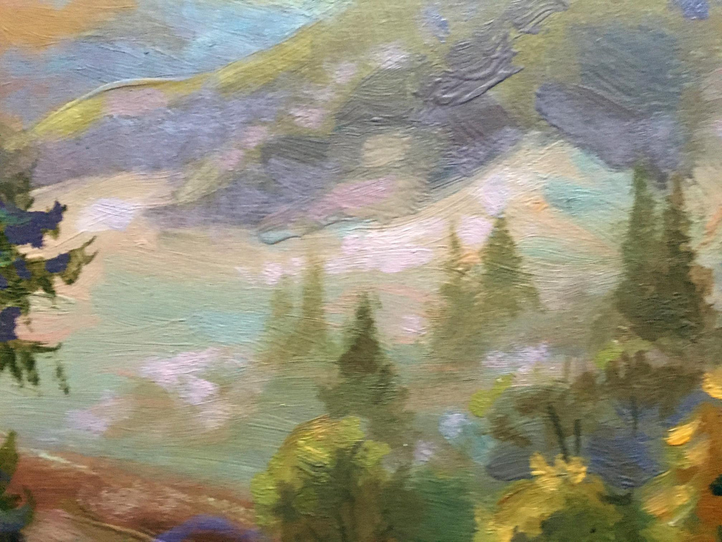 Oil painting Fog in the mountains Batrakov Vladimir Grigorievich