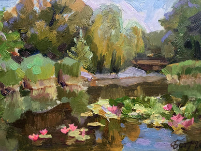 Oil painting Botanical Garden Batrakov Vladimir Grigorievich