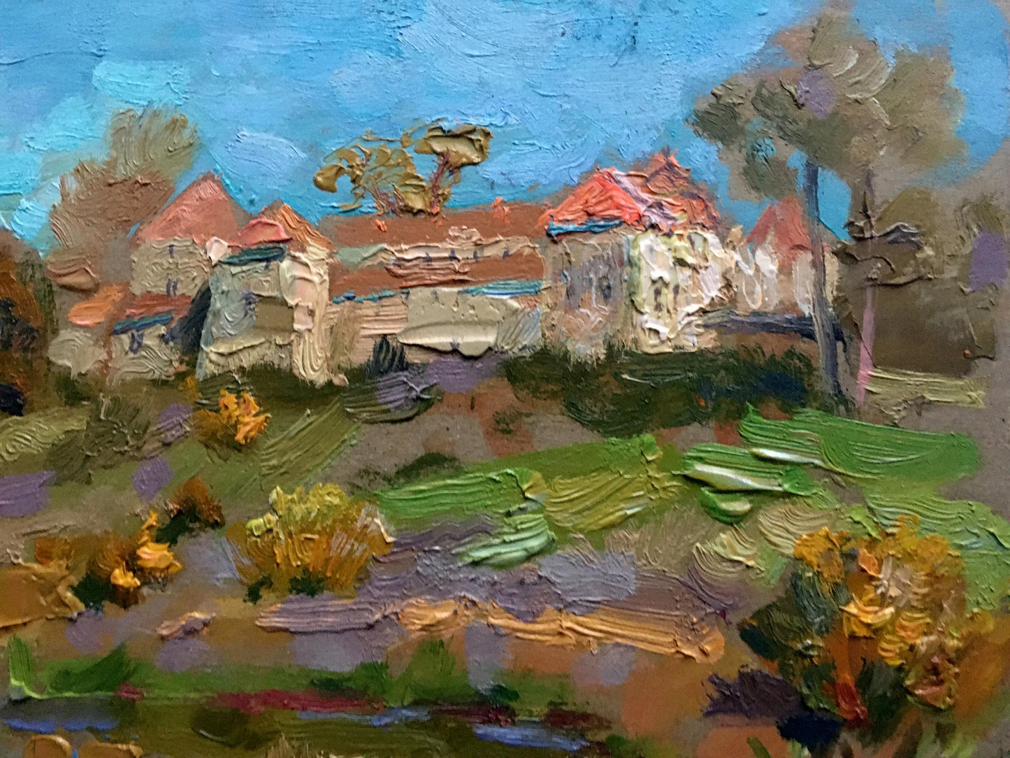 Oil painting Panorama of the castle Batrakov Vladimir Grigorievich