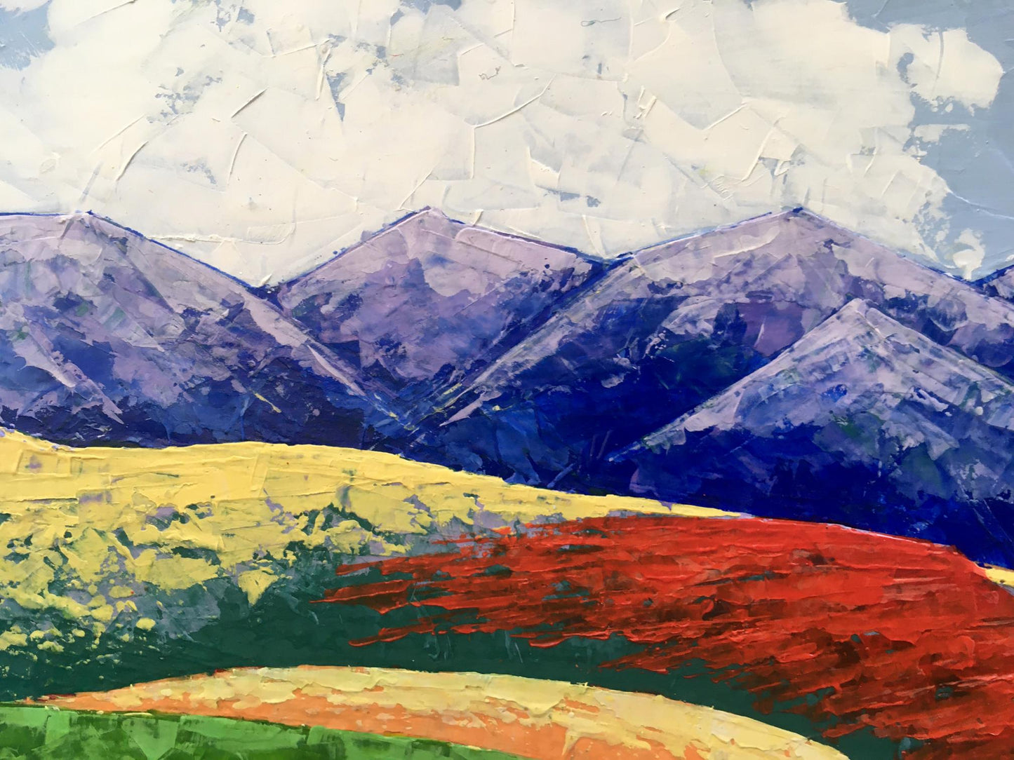 Oil painting Behind the fields of the mountain Zadorozhnya V. V.