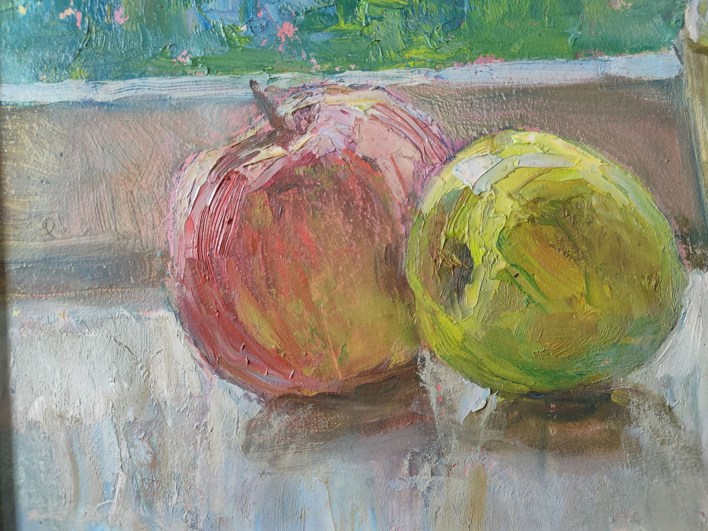Oil painting Tulips and apples Mishurovsky V. V.