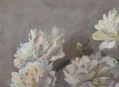 Oil painting peonies 