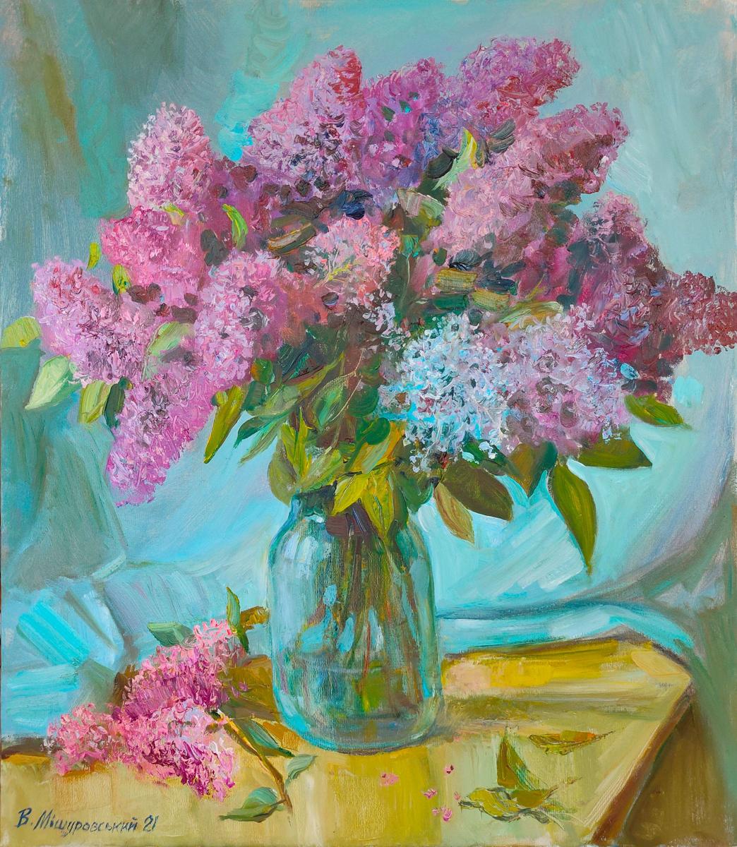 Oil painting Lilac still life Mishurovsky V. V.