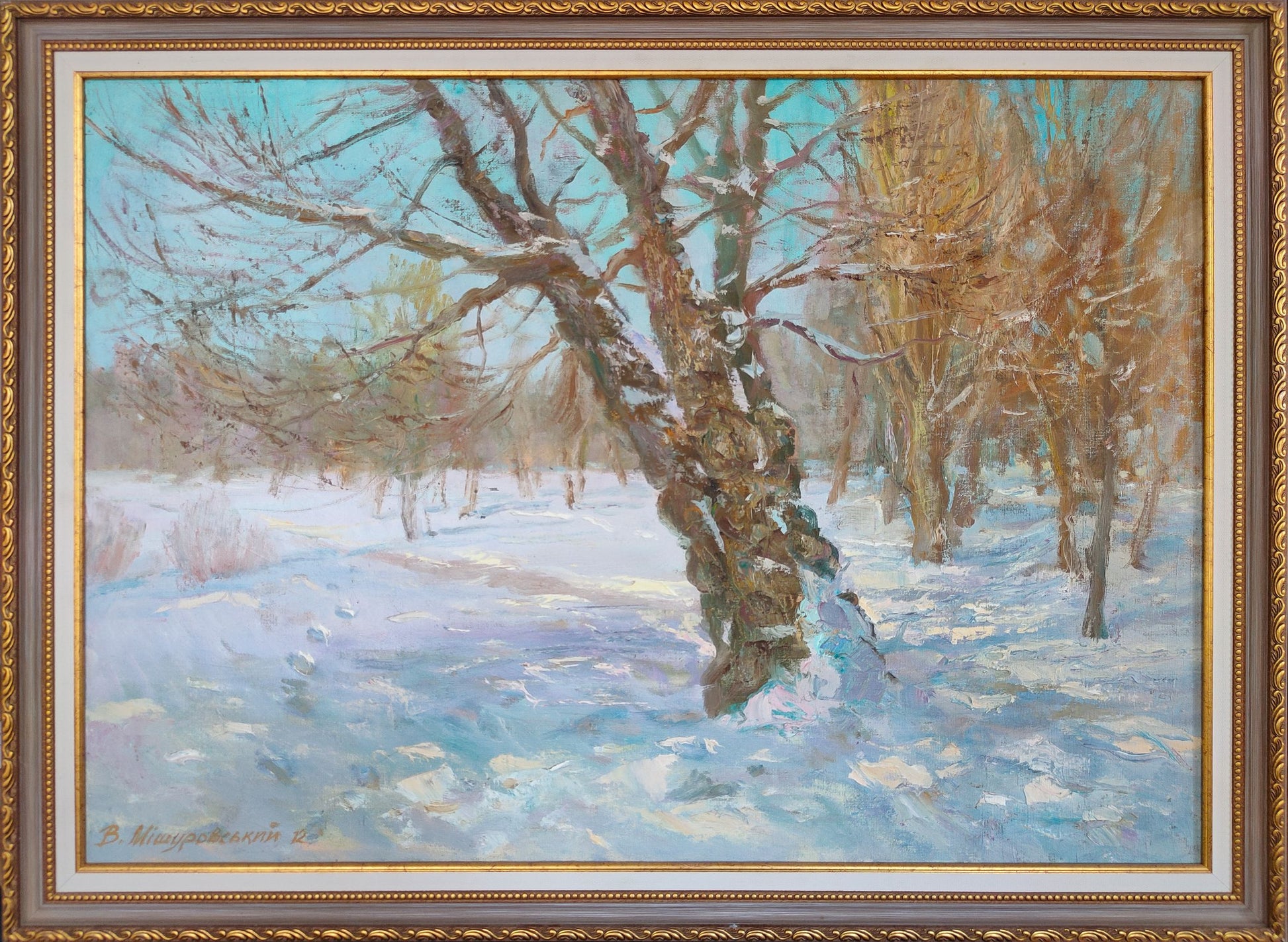 Oil painting Snow and sun Mishurovsky V. V.