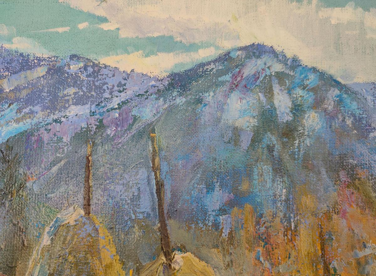 Oil Painting Mountain Nature Landscape 
