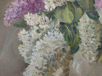 Oil painting by V. V. Mishurovsky, portraying the tranquil "Lilac Mood"