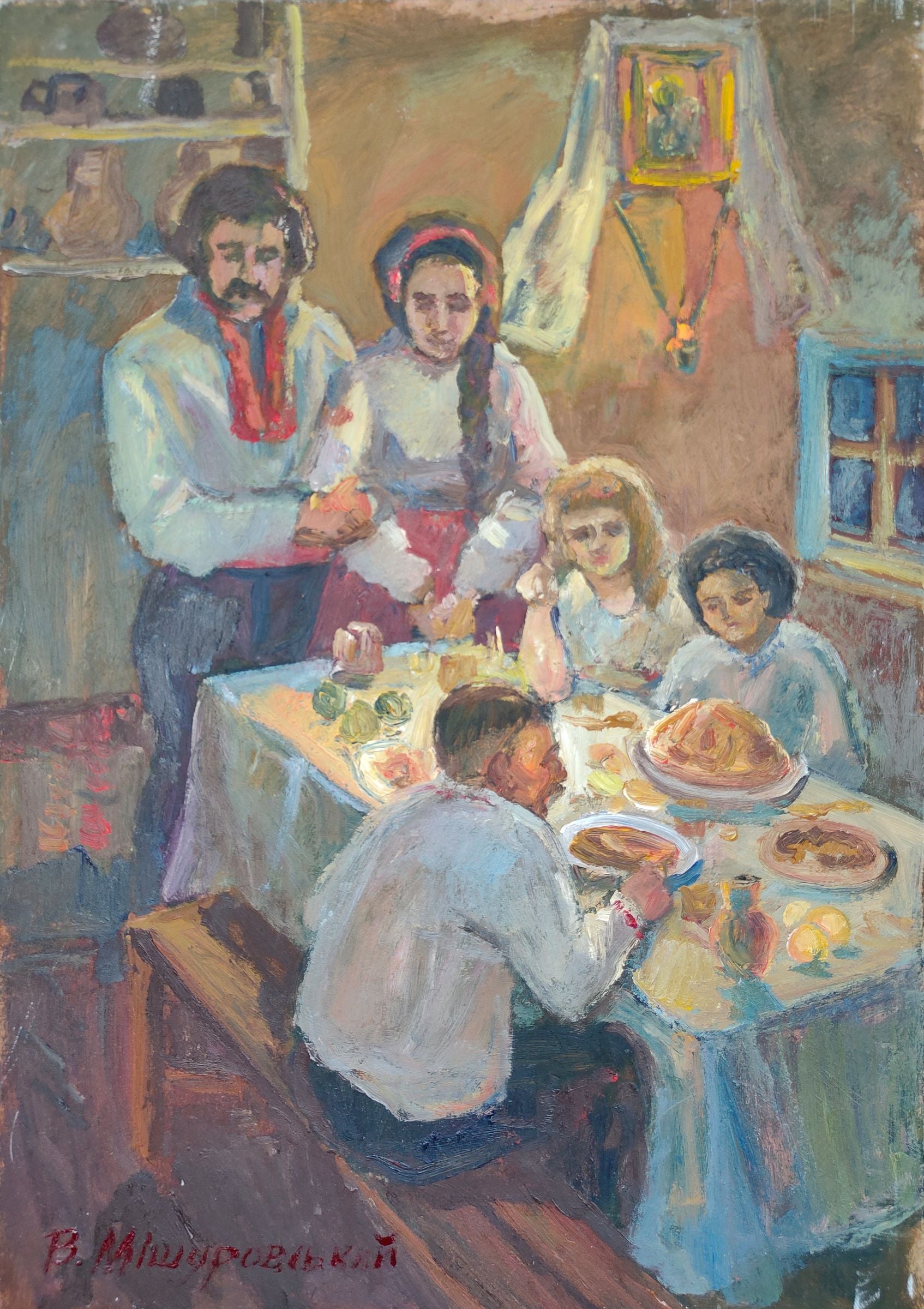 Oil painting Supper Mishurovsky V. V.