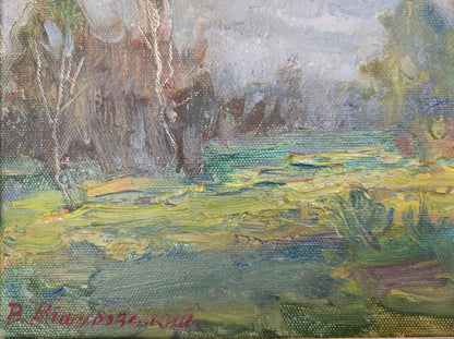 V. V. Mishurovsky's oil painting "Autumn in the Foothills"