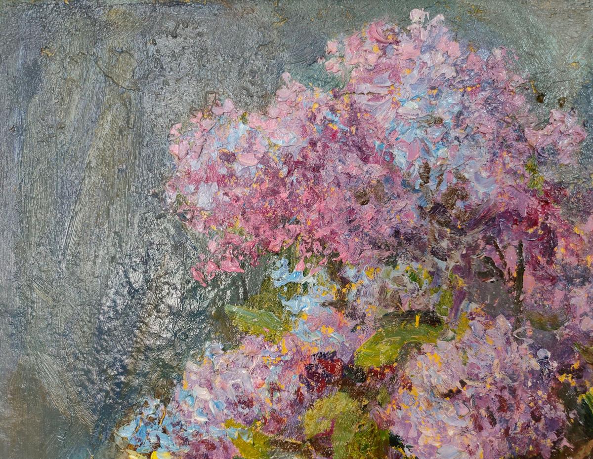 Mishurovsky V. V.'s Oil Painting: Lilacs and Roses in Bloom