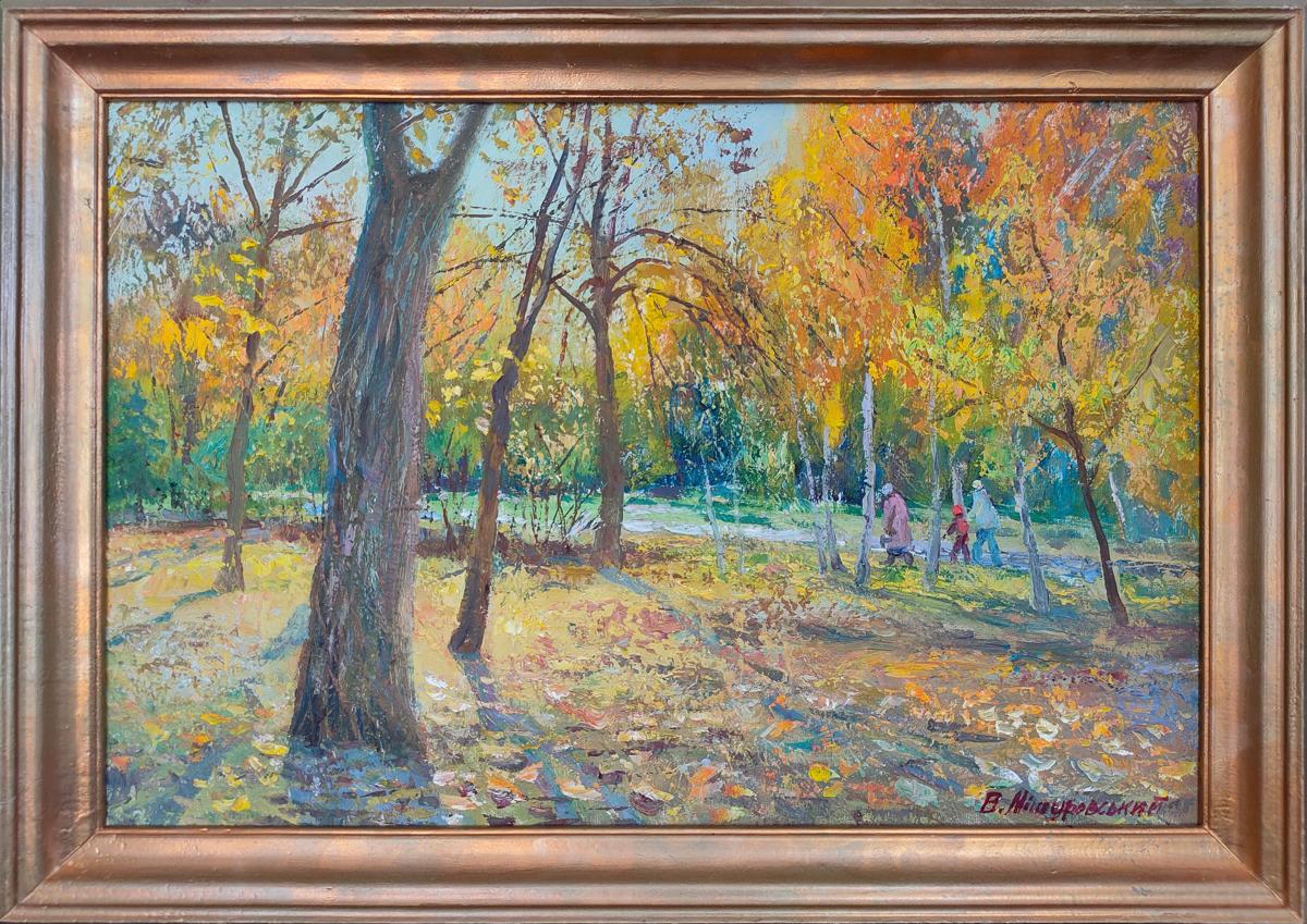 Oil painting autumn 