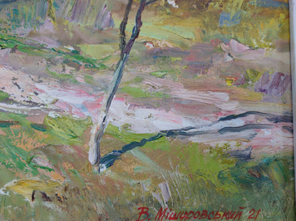 V. V. Mishurovsky's Oil Painting: A Glimpse of April in the Countryside