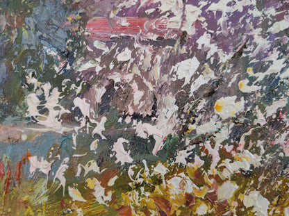 Springtime Reverie - An Oil Painting by V. V. Mishurovsky, Capturing April's Charm