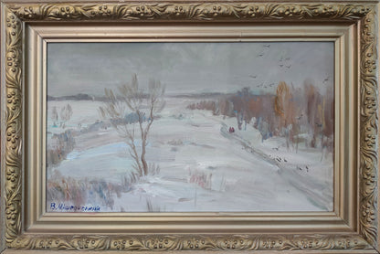 Oil painting Winter roand Mishurovsky V. V.