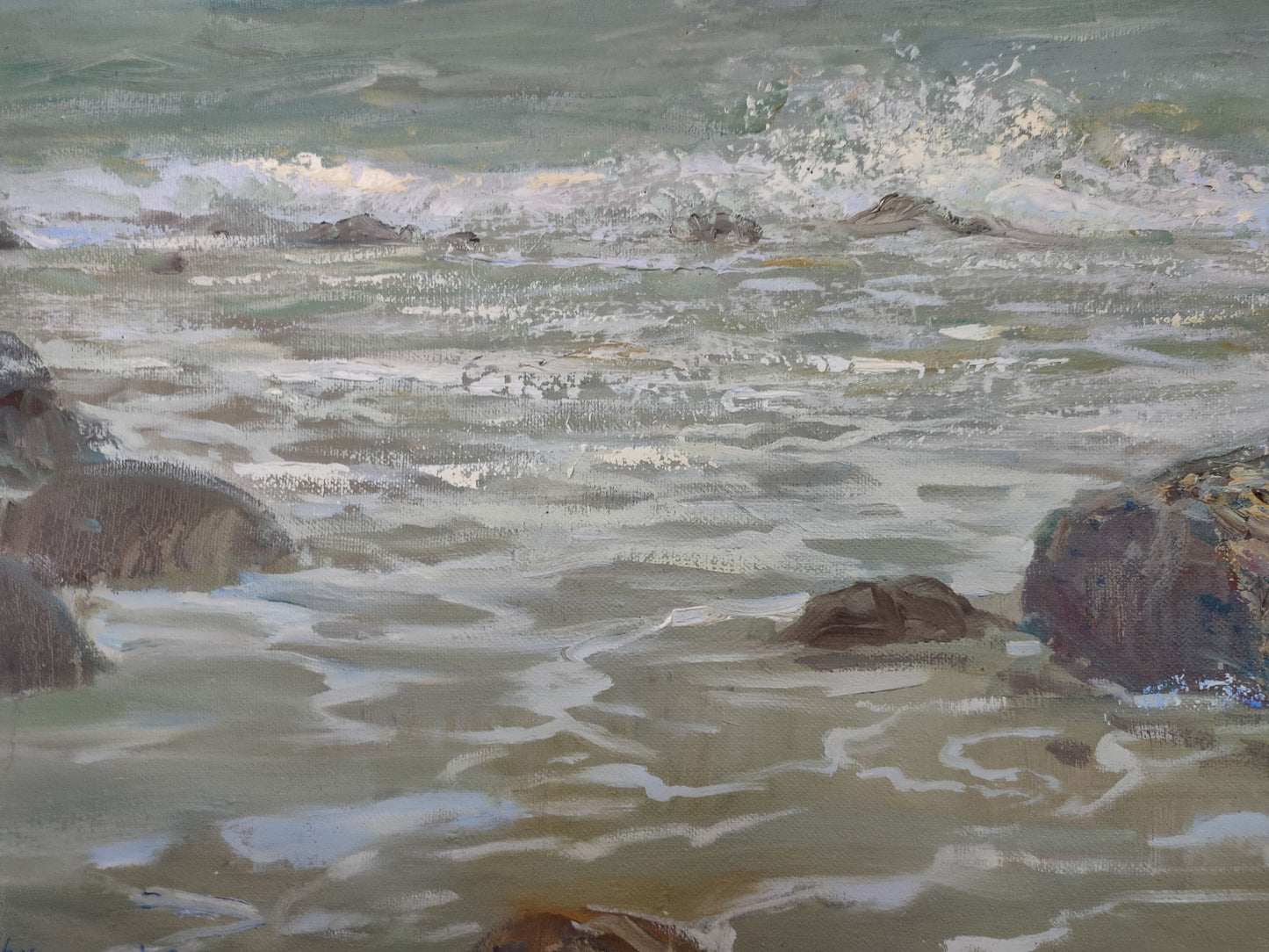 Mishurovsky V. V.'s Oil Art: The Azure Sea Shore
