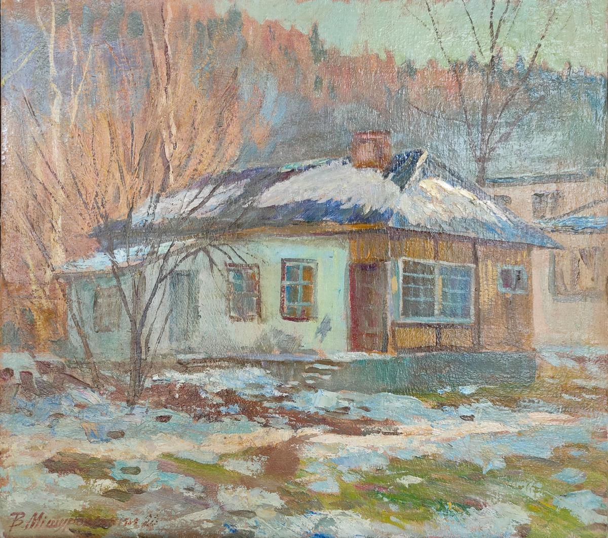 Oil painting Thaw Mishurovsky V. V.