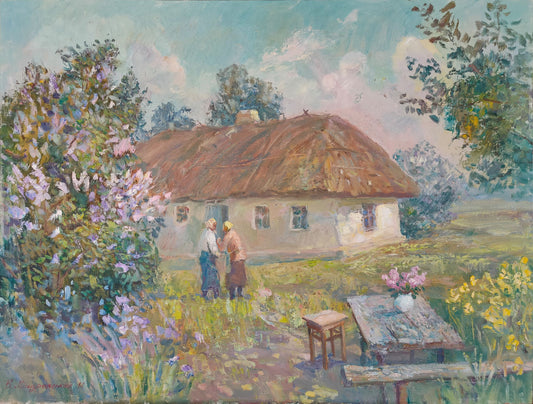 Oil painting On the land of the ancestors Mishurovsky V. V.