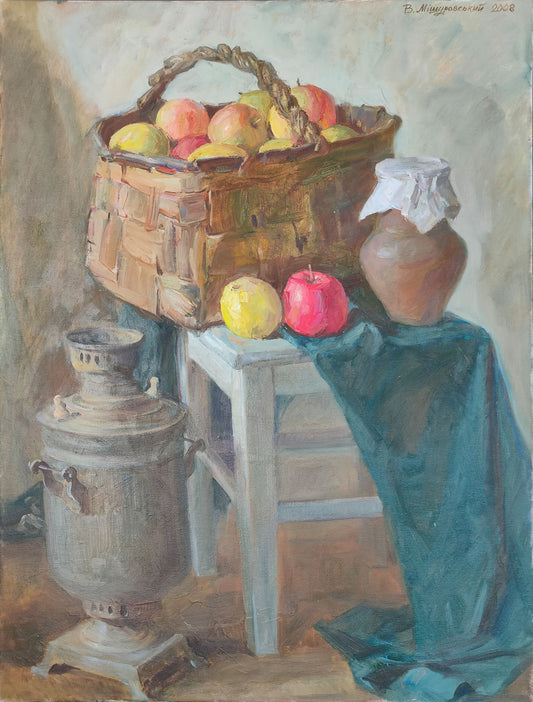 Oil painting Still life with apples Mishurovsky V. V.