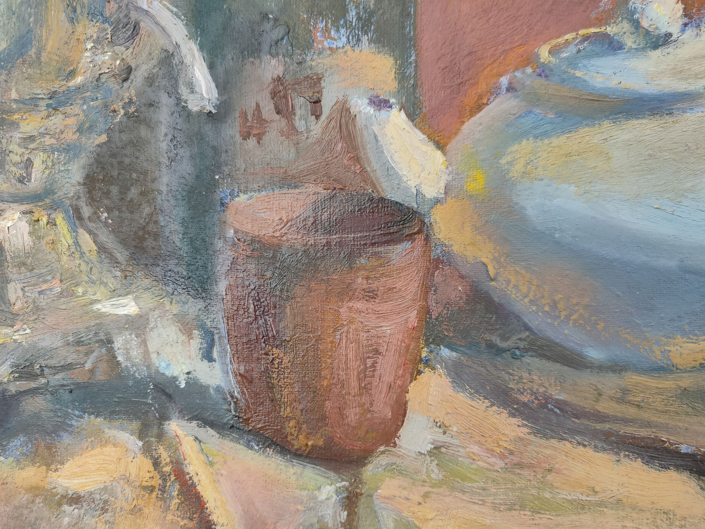 Oil painting Still life samovar 