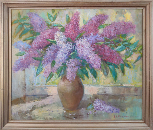 Oil painting Lilac on the window Mishurovsky V. V.