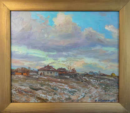 Oil painting Early winter morning Mishurovsky V. V.