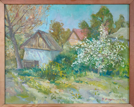 Oil painting Spring in Teklino Mishurovsky V. V.