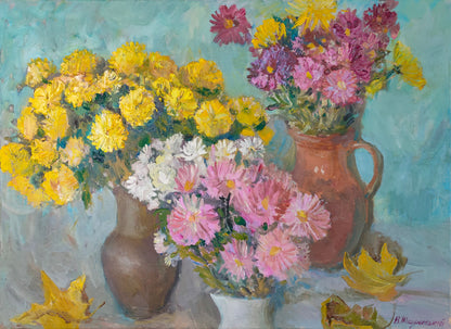 Oil painting Chrysanhemums Mishurovsky V. V.