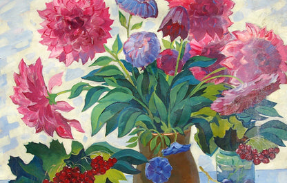 Oil painting Dahlias Matsegora Grigory Prokopovich