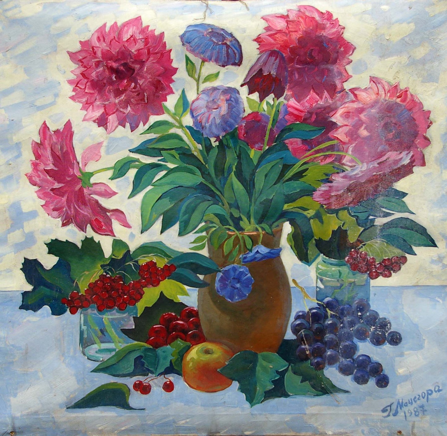 Oil painting Dahlias Matsegora Grigory Prokopovich