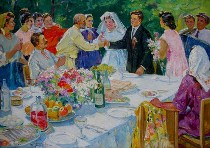 Oil painting Wedding Khitrova Tamara Alexandrovna