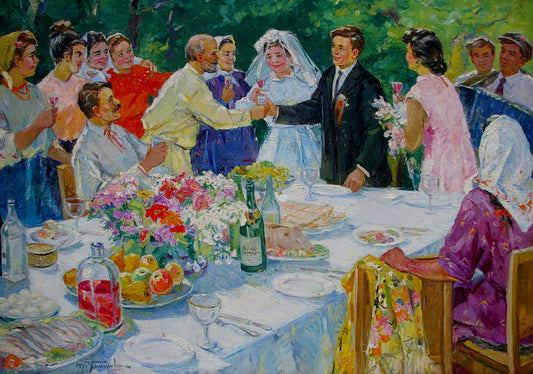 Oil painting Wedding Khitrova Tamara Alexandrovna