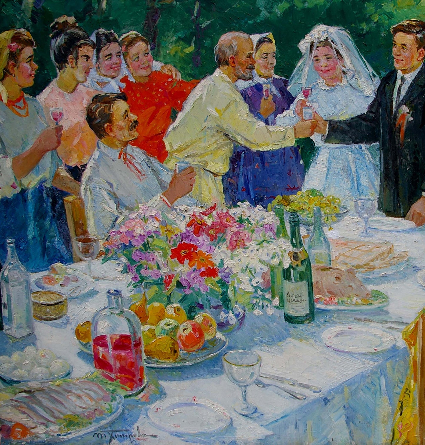 Oil painting Wedding Khitrova Tamara Alexandrovna