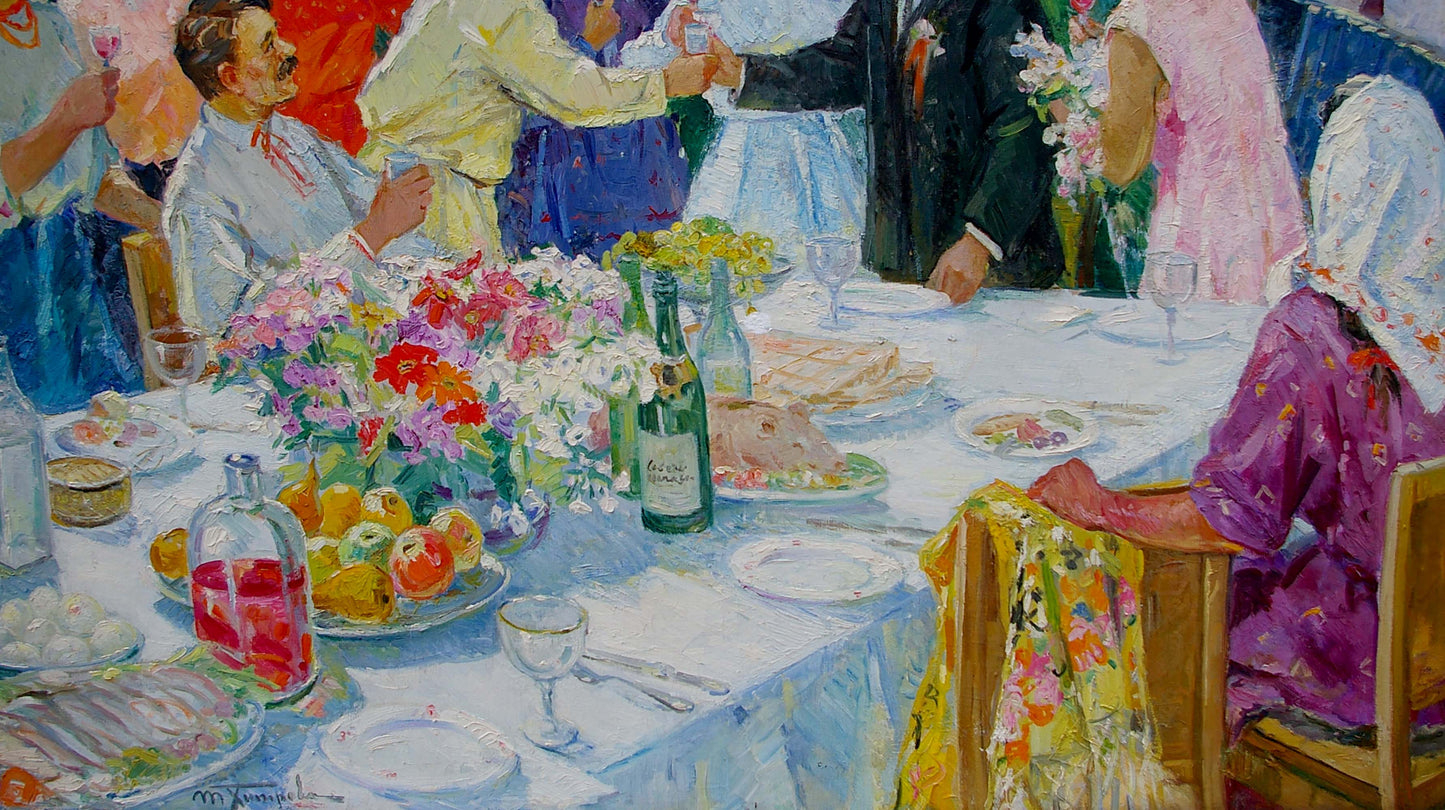 Oil painting Wedding Khitrova Tamara Alexandrovna