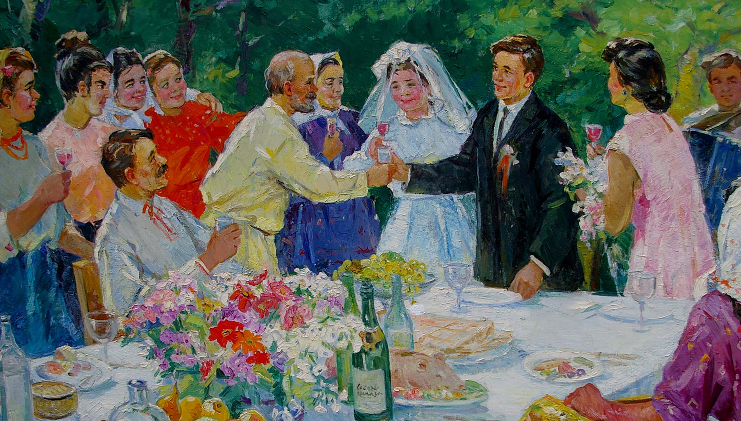 Oil painting Wedding Khitrova Tamara Alexandrovna