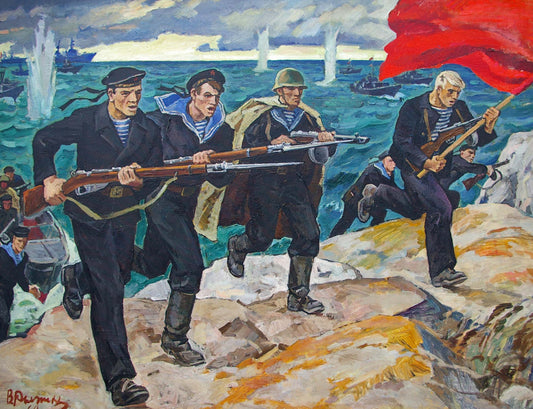 Oil painting Sailors Ryzhikh Viktor Ivanovich